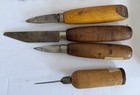Vintage Tandy Craftool Leather Tool Lot Swivel Knife Punch Stamps Groovers