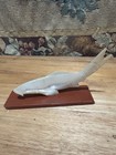 Antique Japanese Okimono Sculpture Of A Fish In Mother Of Pearl With Base