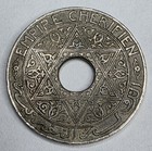 1921-1924 Morocco 25 Centimes - Circulated Moroccan Copper Nickel World Coin  L2