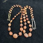 Ancient Etched Carnelian Agate Beads Necklace