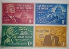 United States Satire Stamps  Cinderella Stamp Sheet Of 4  Perforated