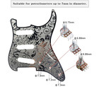 Sss Guitar Steel Engraved Flowers Pickguard Scratch Plate Fit Stratocaster Strat