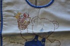 2 Vintage Baby Bibs Handmade Boy   Girl Teddy Bear   Lamb Kitschy Mcm