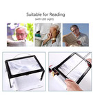 Large A4 Page Hands Free 3x Magnifying Glass With Light Led Magnifier Reading