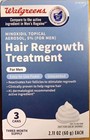 Walgreens Men s Rogaine 5  Minoxidil Hair Regrowth Treatment 2 11oz X6 6 Months 