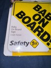 Safety 1st Baby On Board Car Sign Yellow Crash Tested Suction Cup New Sealed