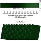 4 Pcs 12x108 Inch Forest Green Satin Table Runner Silk Smooth Wedding Banquet