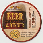 Bj s Restaurant   Brewery Anchor Brewing Beer Tasting   Dinner  Beer Coaster