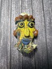 Rare Ancient Phoenician Mosaic Glass Face Amulet Pendant  44mmx71mm 