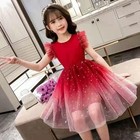 Kids  Dress Princess Summer Sleeve Skirt Dress Short Tutu Girls Skirt Tulle 