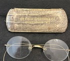 Antique Stevens   Co Dr Haux Spectacle Co Rimless Gold Filled Eyeglasses   Case