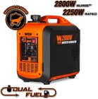 Wen 2800-watt Dual Fuel Inverter Generator  Quiet  Portable  And Lightweight