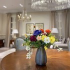 Artificial Faux Flowers In Vase silk Flower Arrangement Floral Table Centerpiece