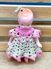 Beautiful Vintage 3 1 2 Inch Pink Bisque Doll Marked Japan