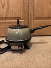 Vintage Mcm Oster Electric Fondue Warmer Hot Plate Avocado Green Works