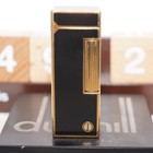 Vintage Dunhill Lighter Gold black _ultrasonically Cleaned_working