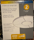 5-panel Led Garage Light  Or Workshop  Adjustable Brightness  White  Panels 2 Pc