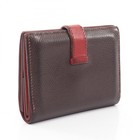 Hermes Bearn Mini Card Case Epsom Leather Brown Red Ebene Used Women L Shw