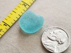 Genuine Beach Sea Glass Surf Tumbled Teal Green Blue Ocean Frosted Medium D1