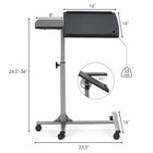 Mobile Laptop Stand On Wheels Height Adjustable Overbed Sofa Side Table