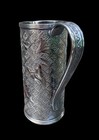 Vintage James W Tufts Quadruple Silver Plate Pitcher Etched Floral 2154