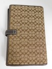 Coach Brown Signature Canvas Brown Leather Trim Address Book Day Planner