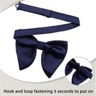 Oversized Pre-tied Clip-on Black Bow Tie For Men - Formal Wedding Tuxedo Accesso