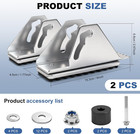 2 Pack Aluminum Anti-skid Shoe Kit For Extension Ladders Replacement Parts  Rub