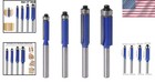 Versatile Carbide Flush Trim Router Bits - Pack Of 4