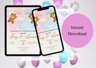Invitacion Para Gender Reveal  invitation Birthday Gender Reveal Digital