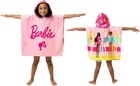 Barbie Kids Beach pool bath camping Hooded Towel Poncho 24  X 22   Absorbent    