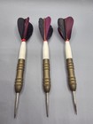 Vintage Brass Set Of Darts - Feather Flights - Steel Tip 14g