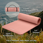 Solana Yoga Mat Thick 1 2in Non-slip Workout Mat With Nylon Strap - 72x24in Exer