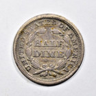 1853 Seated Liberty Half Dime With Arrows   Nice Original Skin Xf  Inv 2