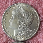 Morgan Silver Dollar Coins   Lot Of 2  Au  Details  Pre  1921 Lot   8