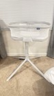 Halo Bassinest Soothing Swivel Sleeper Bassinet Swivel Portable White gray
