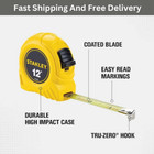 Stanley 12 Ft X 1 2 In  Tape Measure New
