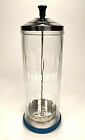 Vintage Large 12  Barbicide Disinfectant Jar Glass Container King Research Euc