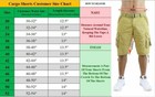 Cargo Shorts Mens Belted Wash Utility Tactical Leg Ties Camping Hiking Snap Flap