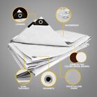 White Heavy Duty Poly Tarp 16 Mil - Waterproof Tarpaulin Cover Uv Resistant