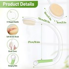 Fanwer 27 5    Back Bath Brush Long Handle For Shower And Silicone Body Scrubber  