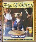Vintage 1987 Bud Light Beer Spuds Mackenzie Free To Party American Rev Poster