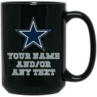 Custom Personalized Dallas Cowboys Black 15 Oz Ceramic Coffee Mug Cup
