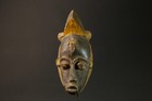 African Baule Mask Vintage Authentic Tribal Wood Wall Hanging Decor-g1258