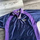 Vintage Nike Purple Blue Classic  Football Jersey Polo Collared Swoosh Satin