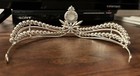 Pearl Clear Crystal Rhinestone Tiara Crown Bridal Wedding Party Pageant 9523 New