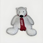 Huge Giant Coca Cola Plush Polar Bear Scarf Est 26 w X 12 d X24 h Stuffed Animal