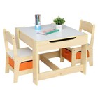Children s Wooden Table chair Set With Two Storage Bags One Table   Two Chairs