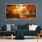 Large Forest Diamond Art Kits For Adults Tree- 5d Sunset Diamond Painting Kits F