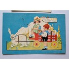 2 Whitney Made Easter Postcard Children Animals Antique Embossed 1900s Ephemera